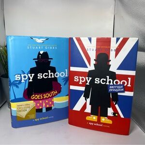 Spy School Book Hardback Set by Stuart‎ Gibbs “Goes South” & “British Invasion”